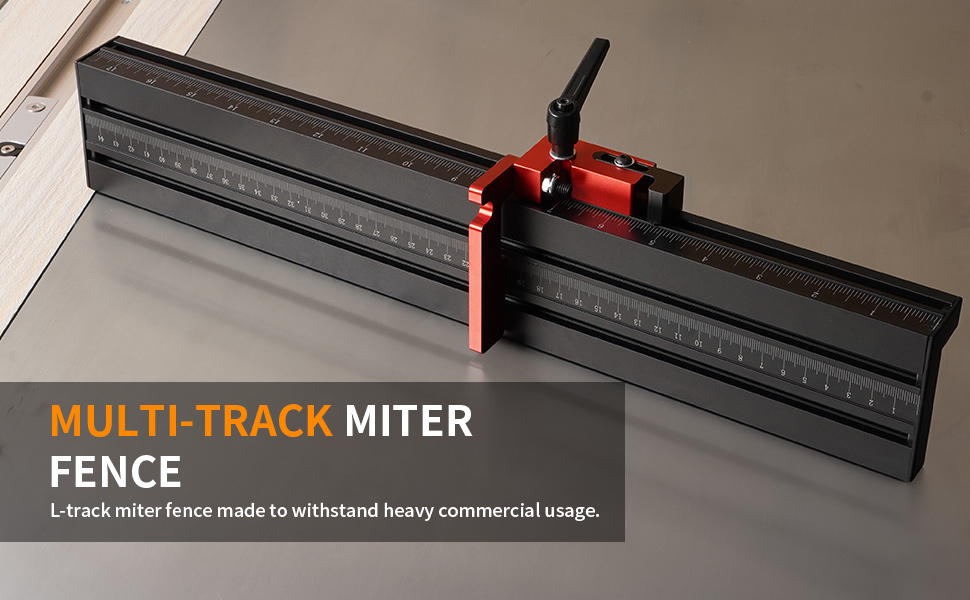 DAYDOOR Precision Miter Gauge with Aluminum Miter Fence and Repetitive Cut Flip Stop, Ideal for