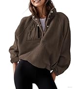 AMEBELLE Women’s Lightweight Fleece Pullover Jacket Cropped Fall Winter Fuzzy Sherpa Jacket Sweat...