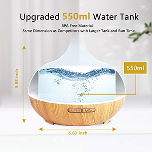 Essential Oil Diffuser with large water tank; Aromatherapy Diffuser for large room
