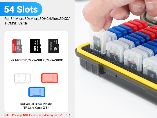 スマホアクセサリー miniSD Amazon.com: Dual Protect Micro SD Card Case with 54 PCS