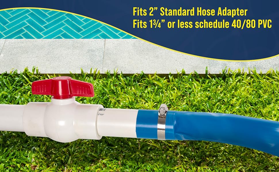 Heavy-Duty 2"x100' Pool Backwash Hose - Flexible Drainage for Sump Pumps, Inground Pools, Filters