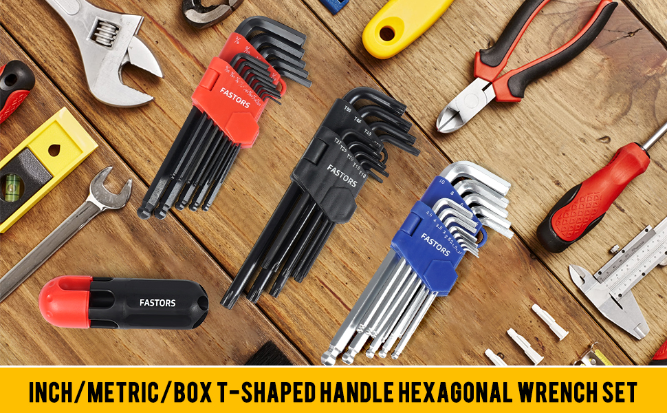 FASTORS Allen Wrenches Set, Allen Key Set 36PCS SAE/Metric&Torx with