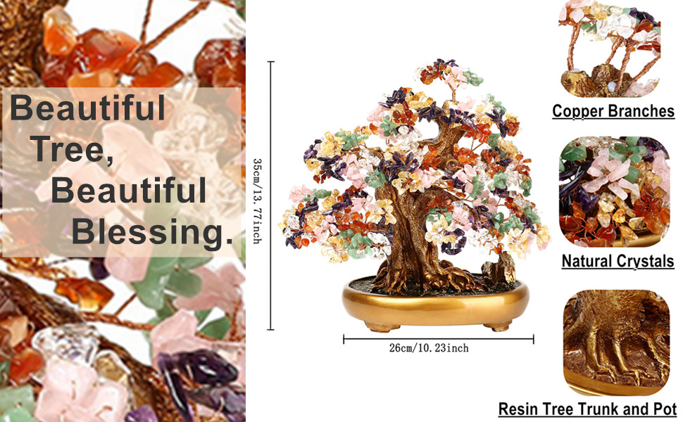 Size of large feng shui crystal tree