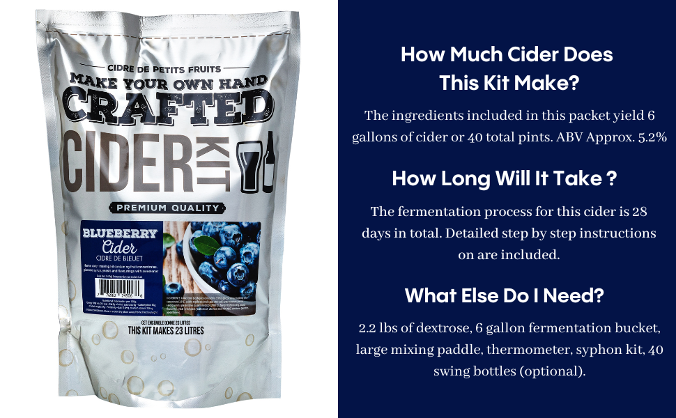 ABC Crafted Series Cider Making Kits (Blueberry) Grocery & Gourmet Food