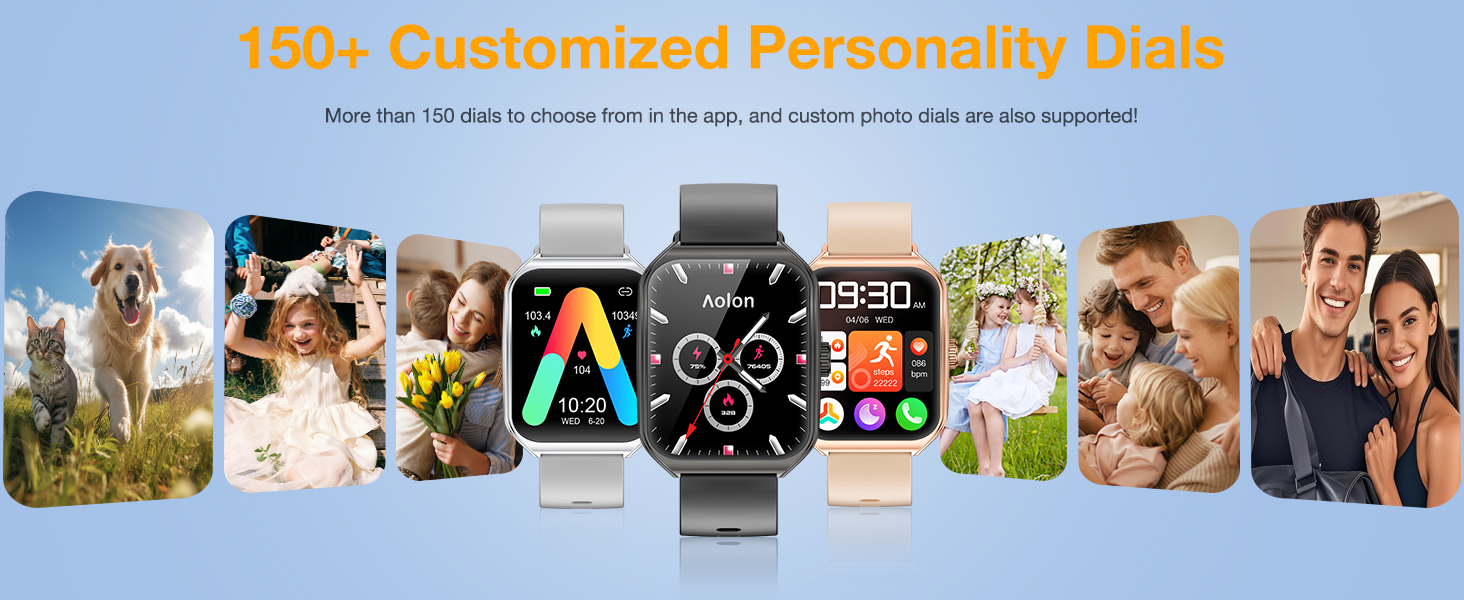 150+ customized personality dials