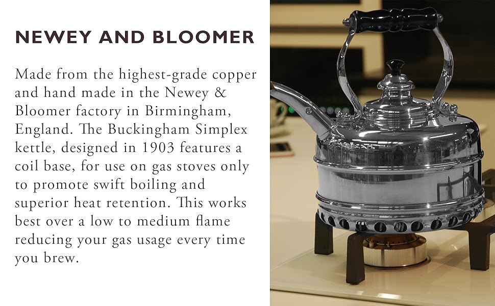シンプレックス　NEWEY & BLOOMER ステンレス　やかん　ケトル Amazon.com: Simplex Tea Kettle Buckingham No 3 Solid Copper