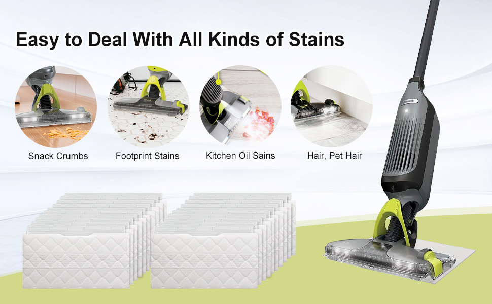 20 Pack Vac Mop Pads Refills for Shark Vacmop VM252 VM251