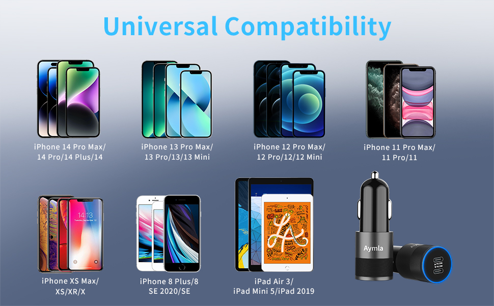 iphone 12 pro max usb c car charger fast charging
