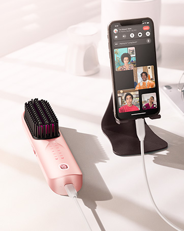 cordless hair straightener brush