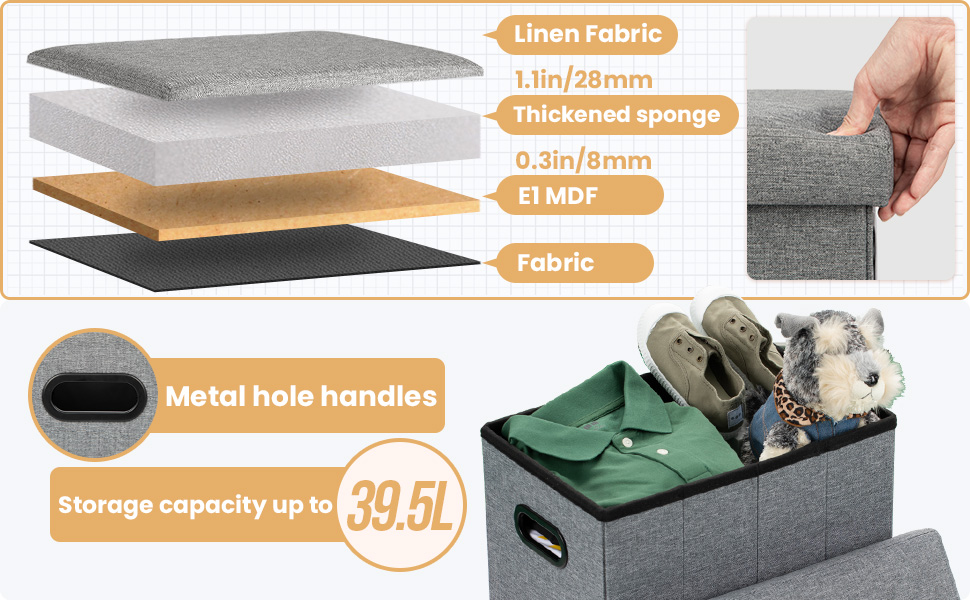 storage ottoman for bedroom dorm