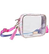 Lilly Pulitzer Transparent Game Day Bag for Stadiums, Clear Crossbody Travel Bag for Games and Co...