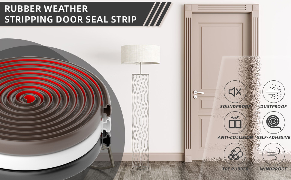 Rubber Weather Stripping Door Seal Strip, Door Weather Stripping Seal