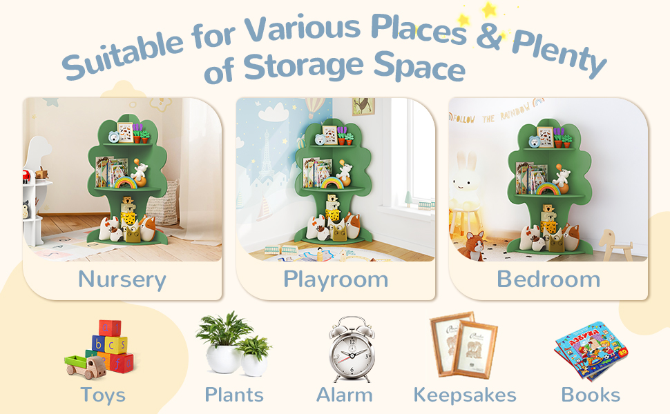 Kids Bookshelf, Kids Bookcase, Corner Bookshelf