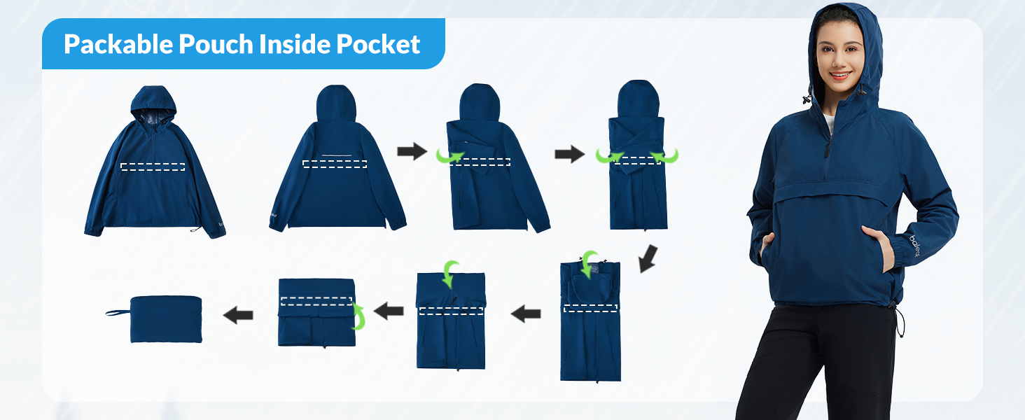 packable rain jacket women