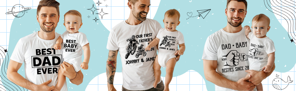 Our First Fathers Day Matching Shirts