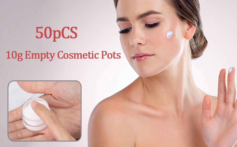 50Pcs Travel Cosmetic Jars 10g Sample Containers With Lids for Cosmetic