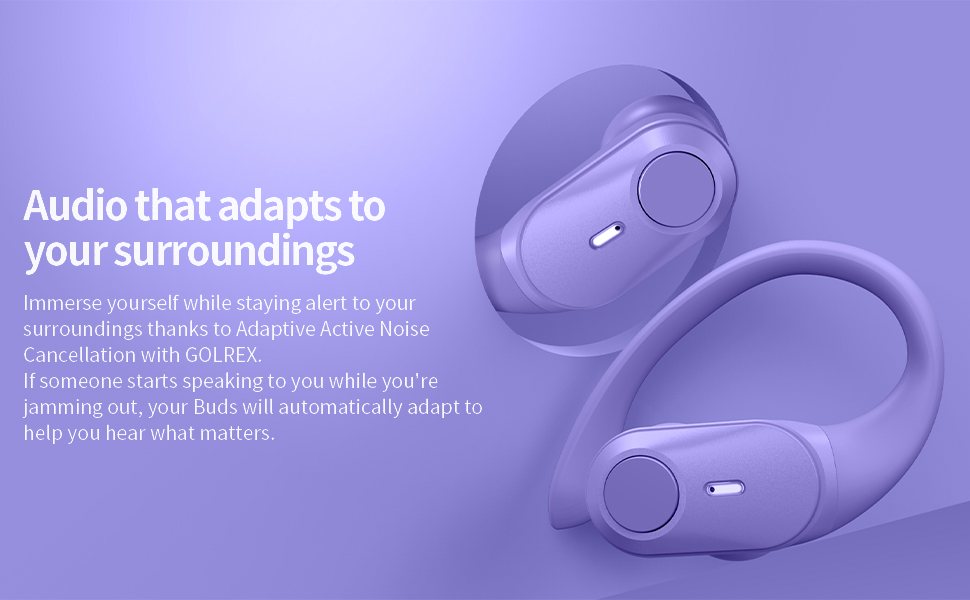 Active Noise Cancelling Ear Buds Bluetooth Headphones Wireless Earbuds