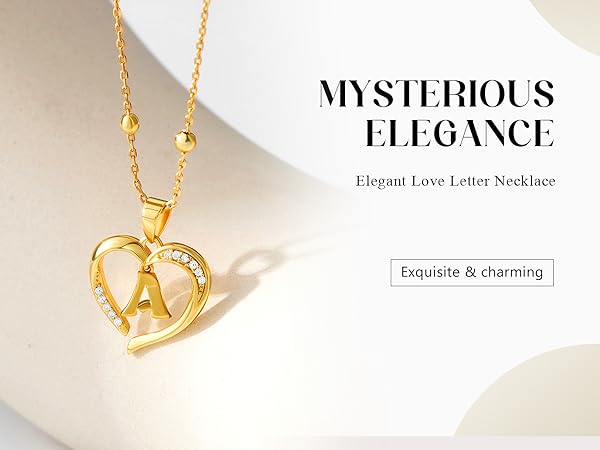 【正規品】PIN FOR LOVE LETTER PENDANTアソートシュリ付 Personalized Love Letter Necklace w/ Rose Gift Box