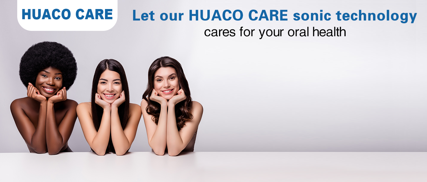 HUACO CARE Electric toothbrushes and water flossers black white pink