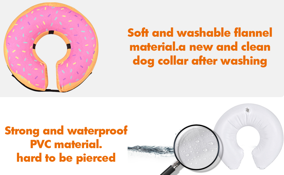 Katoggy Inflatable Dog Cone Collar for Dogs After Surgery, Soft Adjustable Blow up
