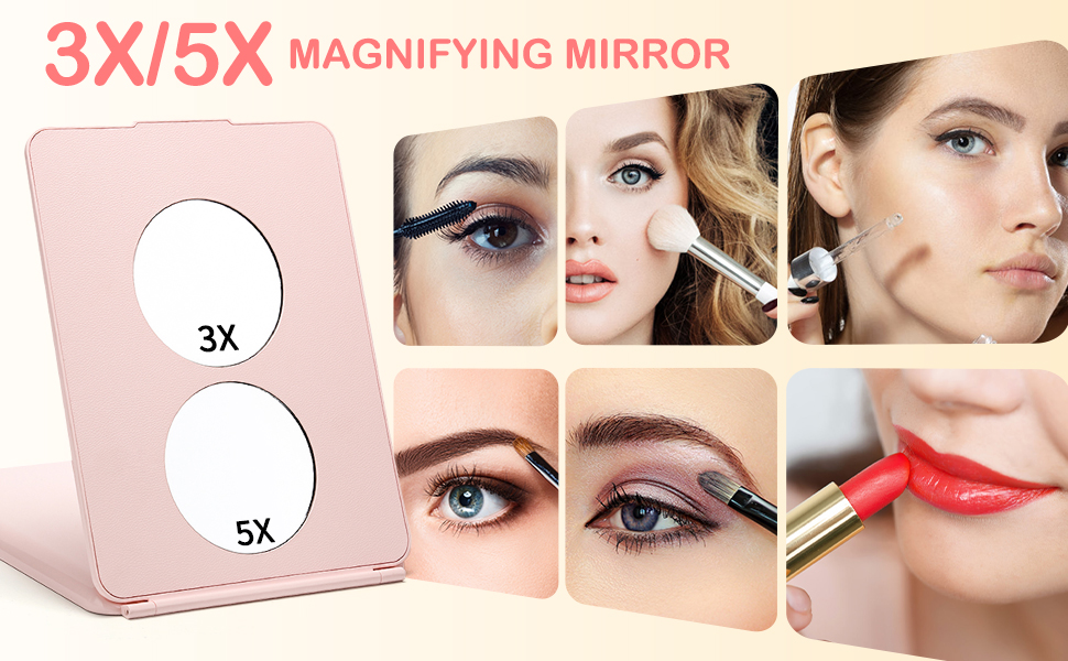 led travel mirror lighted travel makeup mirror foldable mirror 