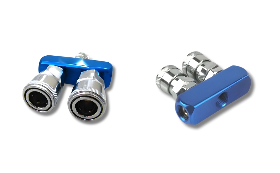 Amazon | 2連エアーチャック 2連 エアカプラー エアコンプレッサー