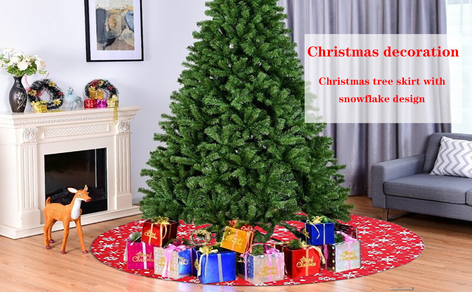 Christmas Tree Skirt 60 Inches, Large DoubleLayer Thick