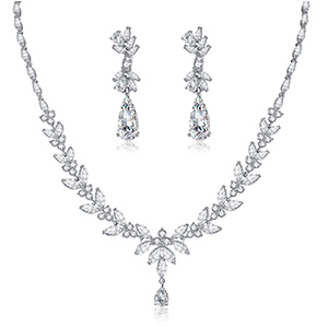 アクセサリー K18 Wg Necklace and Earrings set Amazon.com: IDASANY Jewelry Set for Women, Cubic Zirconia