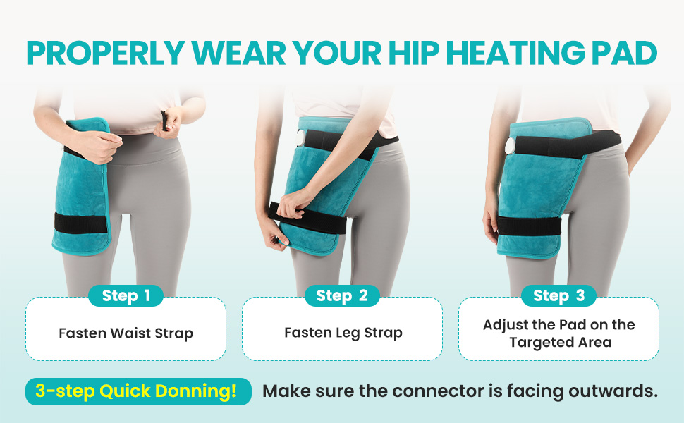 TABEKE Hip Heating Pad for Hip/Sciatica Pain Relief, Hip