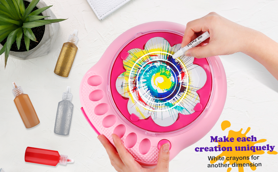 paint spin art machine kit arts and crafts for kids