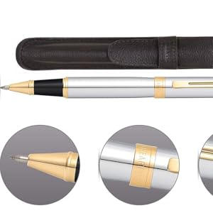 Amazon.com : Sheaffer 300 Black Lacquer Signature gold mid