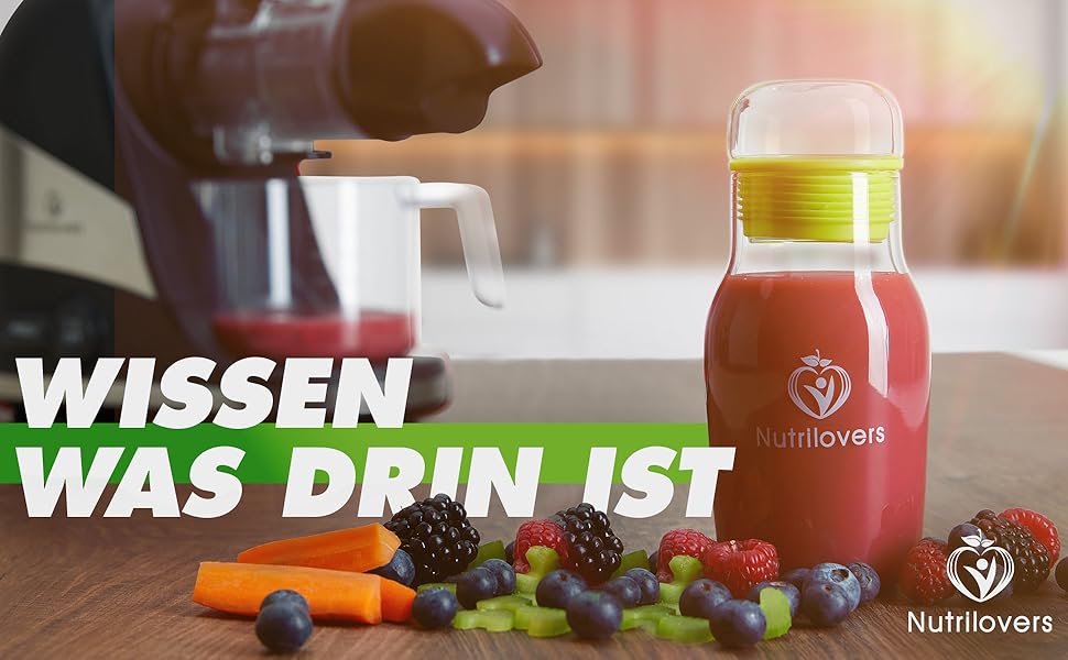 Nutrilovers Slow Juicer MINIPRESS kompakt für Singles & Kleine Küchen