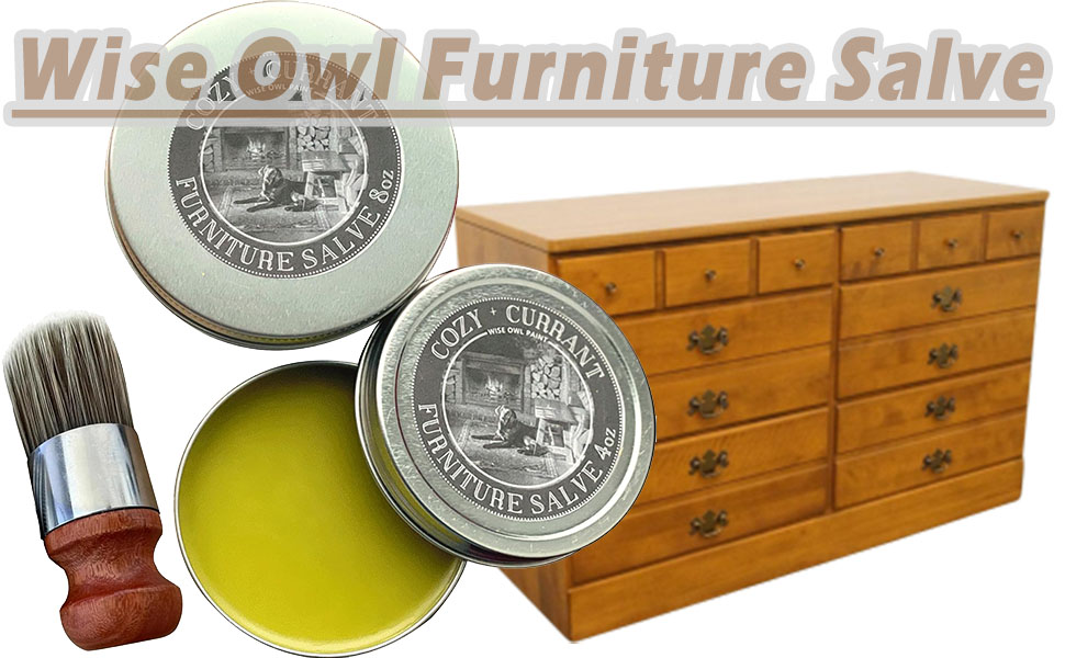Wise Owl Furniture Salve for Leather Wood, Leather Furniture Salve and Brush