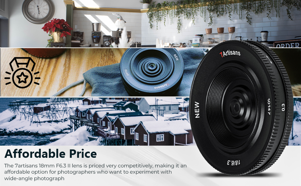 Amazon 7artisans 18mm F6.3 II パンケーキレンズ 広角レンズ 小型＆軽量 APSC マニュアル (Fuji Xマウント) カメラ用交換レンズ 通販