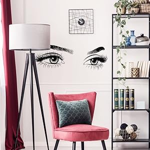 Fashion Girls Lash Brows Eyes Wall Stickers Living Room Decoration