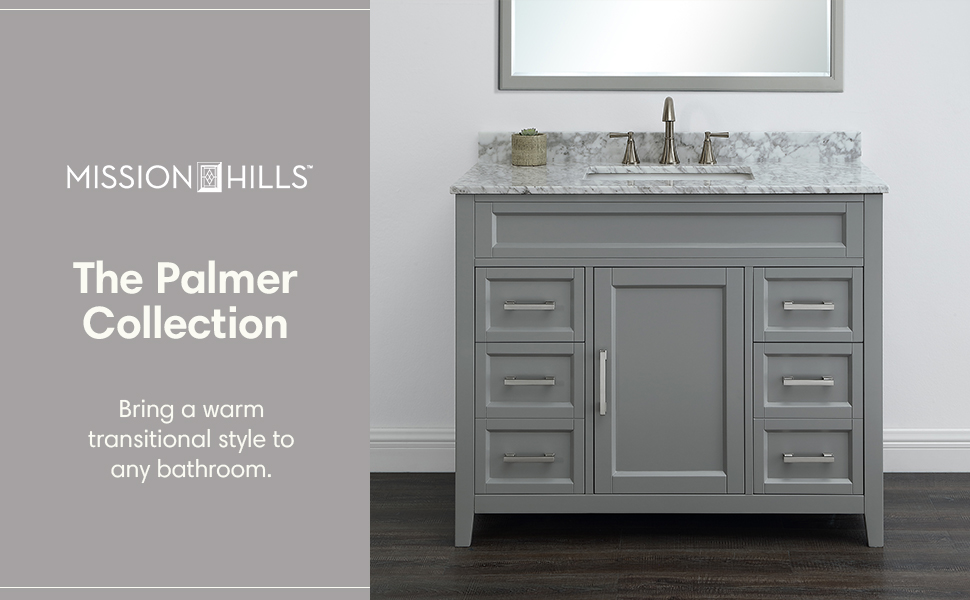 Mission Hills Palmer Carrara Marble Countertop Bathroom