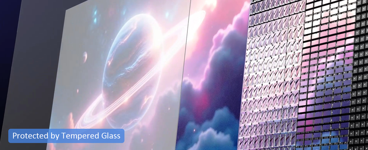 smart board with anti-glare tempered glass and scratch-resistant