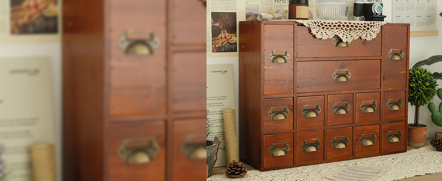 14 Drawers Apothecary Drawers Card Catalog