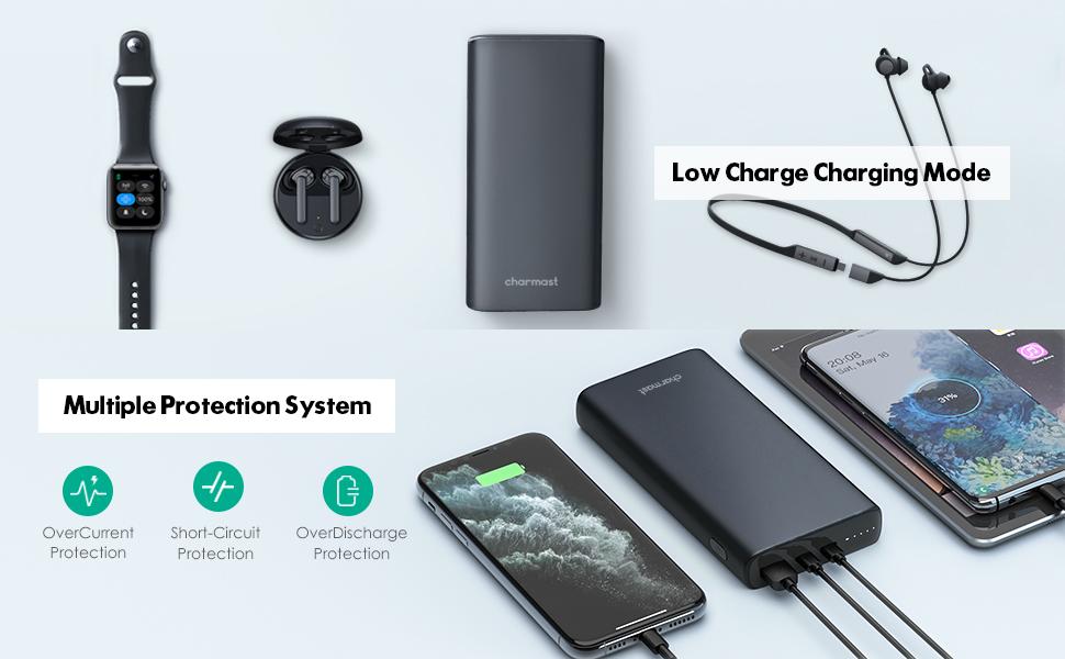 Charmast Power Bank PD 65w,23800mAh Bateria Externa Carga Rapida Cargador Portátil USB C Quick