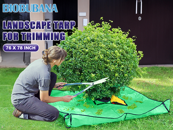 Landscape Tarp for Trimming, 76” x 78” Landscape Pruning