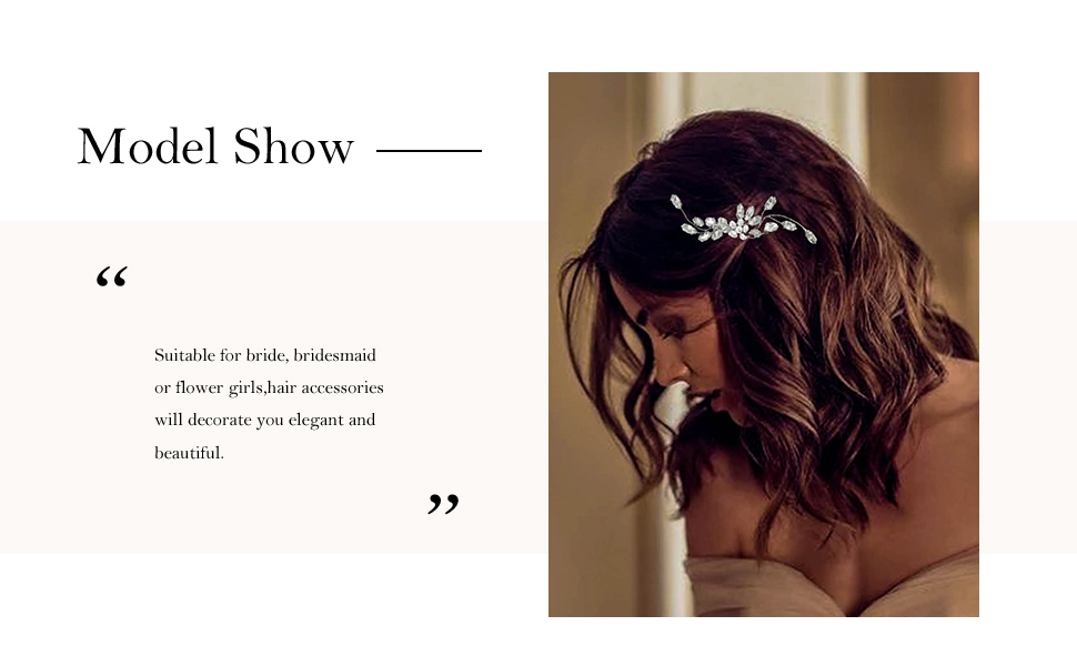 Rhinestone Hair Piece for Brides and Bridesmaids