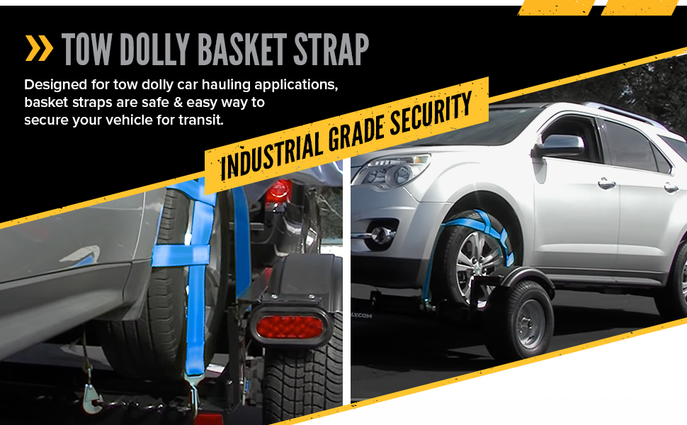 US Cargo Control Extra Large Tow Dolly Basket Strap, Blue