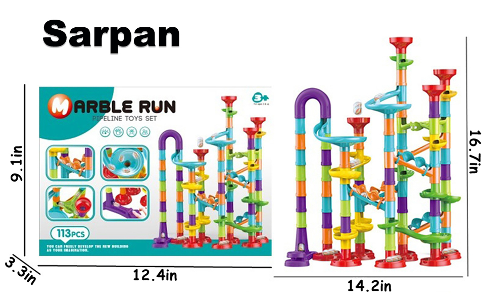 Naughtybro Marble Run Pipeline Toy Set, Construction