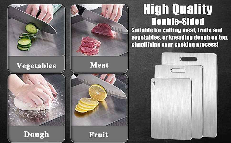 Amazon.com: Titanium Cutting Board - Stainless Steel Cutting Board, 100 - Will Titanium Cutting Boards Dull Knives
