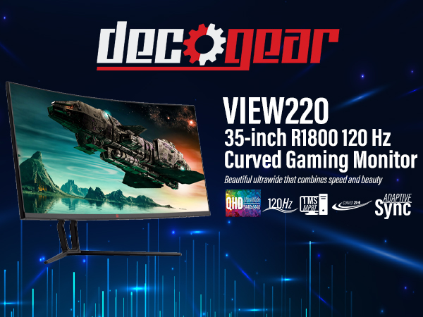 deco gear curved ultrawide monitor 144hz gaming rgb