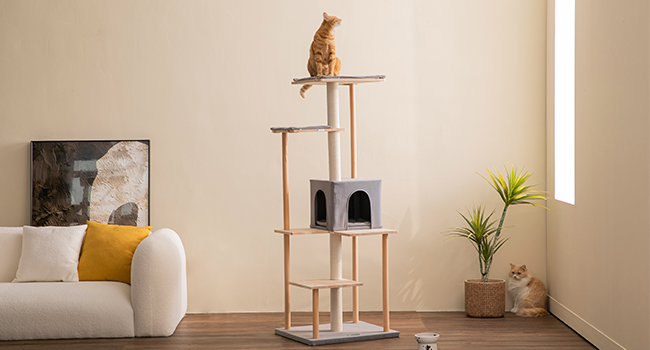 か*な様 Mwpo 大型猫多頭飼いキャットタワー 新素材毛抜け無し 170cm Amazon | Mwpo 多頭飼いキャットタワー 猫タワー 猫 キャット