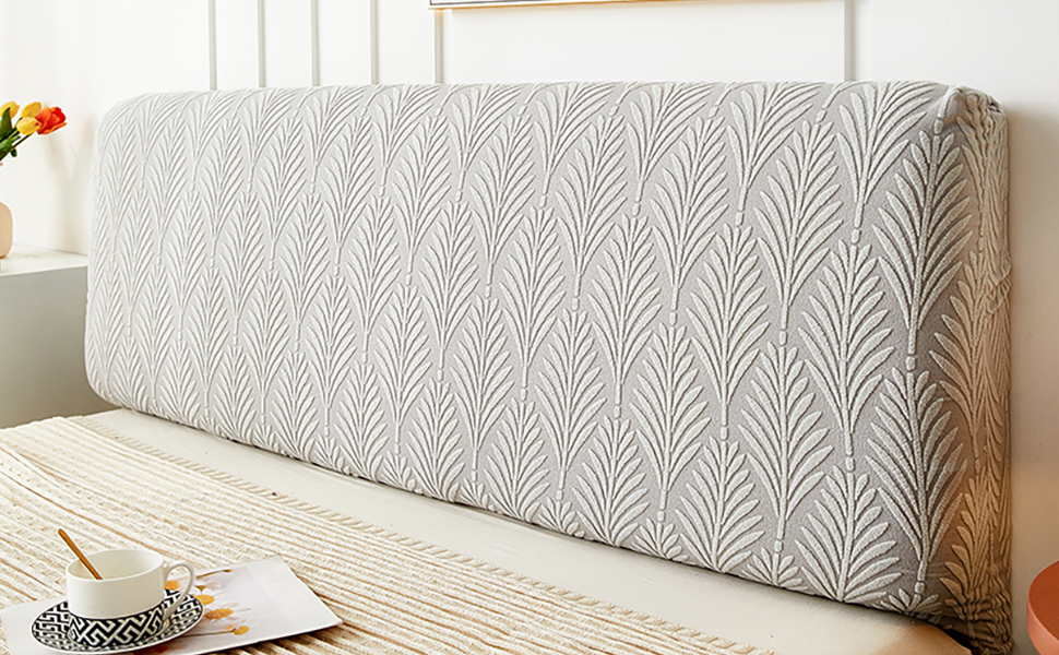 JOKIVTOU Solid Jacquard Fabric Headboard Covers Slipcover