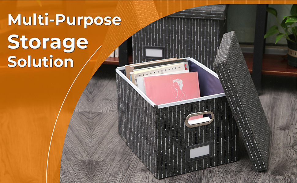 TRIZO File Organizer Box File Box, Filing Box, Decorative