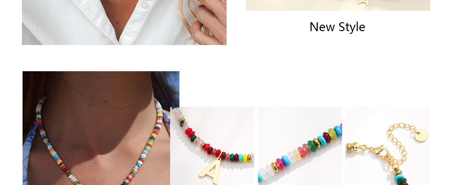 bead initial necklace