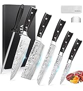 MOSFiATA 5PCS Kitchen Knife Set, Professional Sharp 8